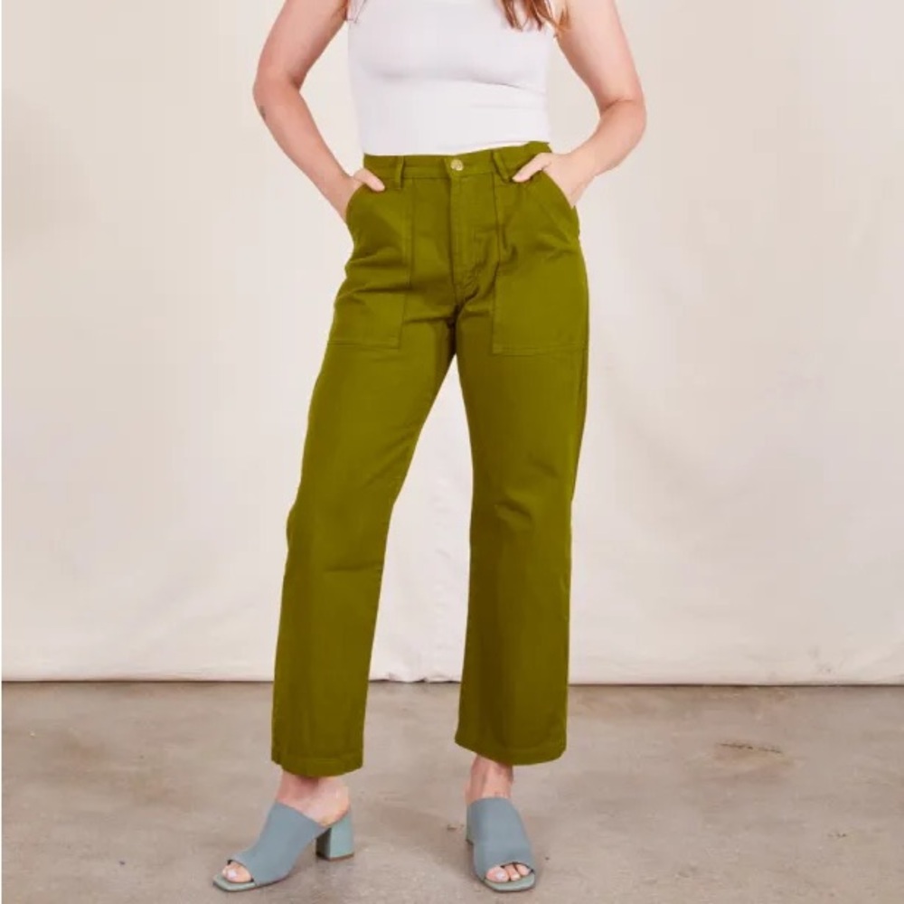 Big Bud Press Work Pants in Olive Green